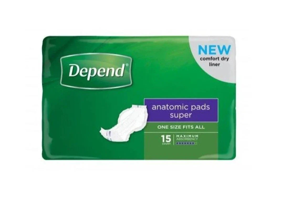 Depend® Anatomic Pads Size Super - 2500ml, 690mm (15pkt)
