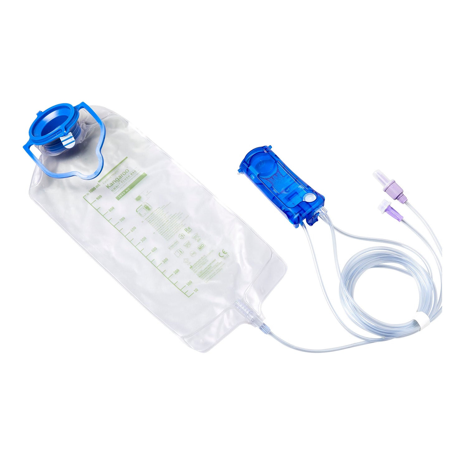Kangaroo OMNI Feeding Set with Flush Bag and ENPlus Spike - Box of 30
