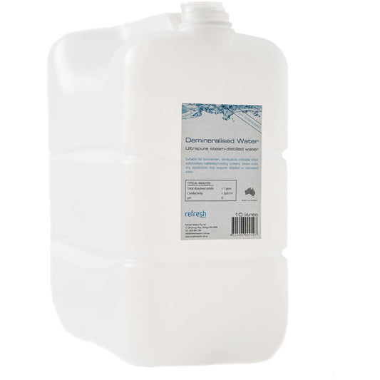 Demineralised Water 10L( ONLY FOR PERTH METRO DELIVERIES AND COLLECTION)