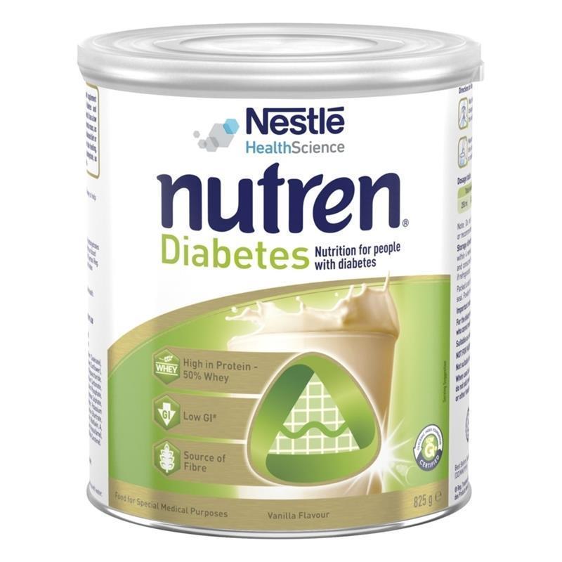 Nutren Diabetes Powder - Diabetes Nutritional Supplement - Low GI, Balanced Nutrition Flavor Vanilla