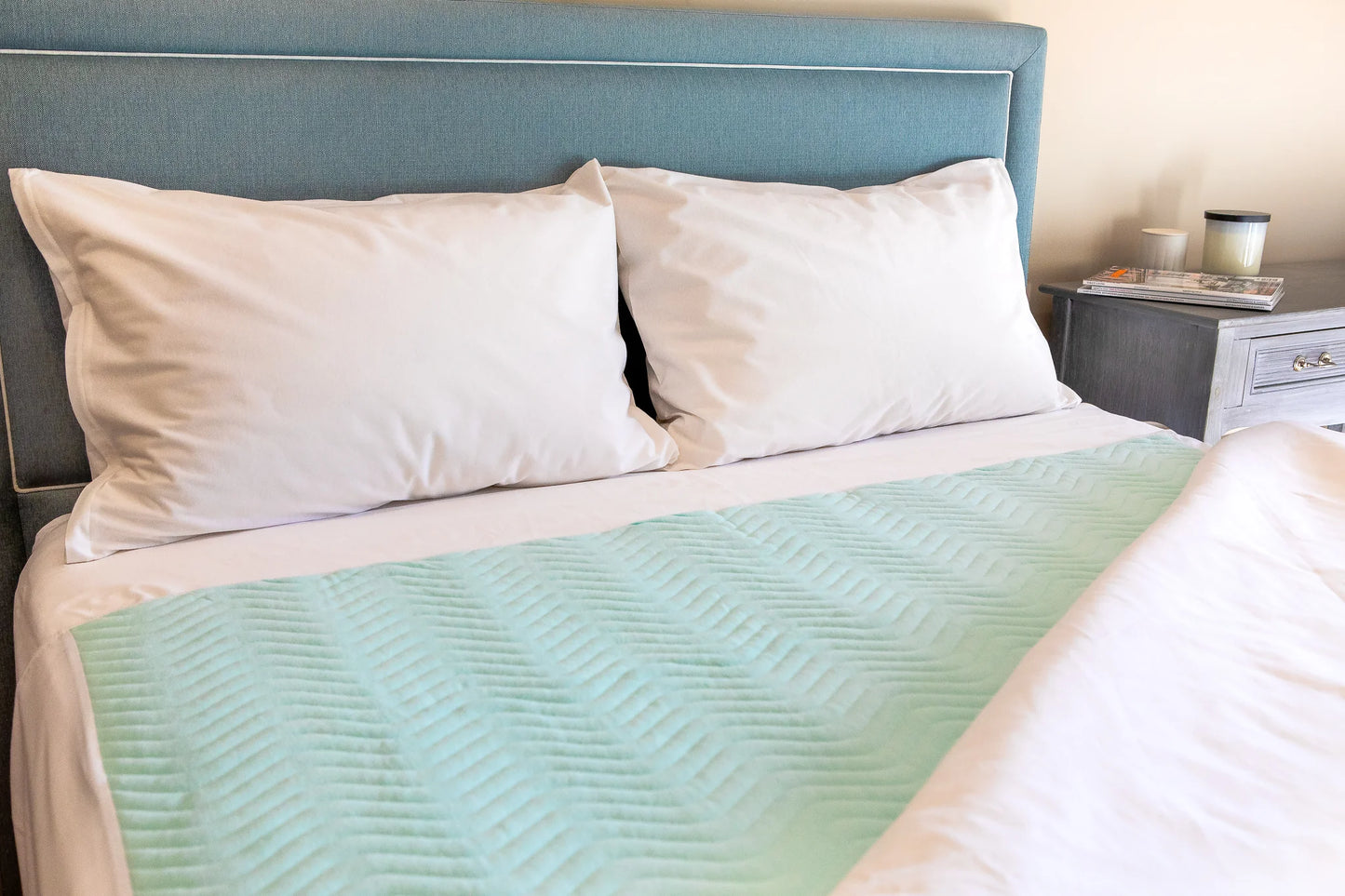 Caretex Aleva Washable Bed Pad (Waterproof) 1×1.4m+tuck-ins (Absorbs 4L)