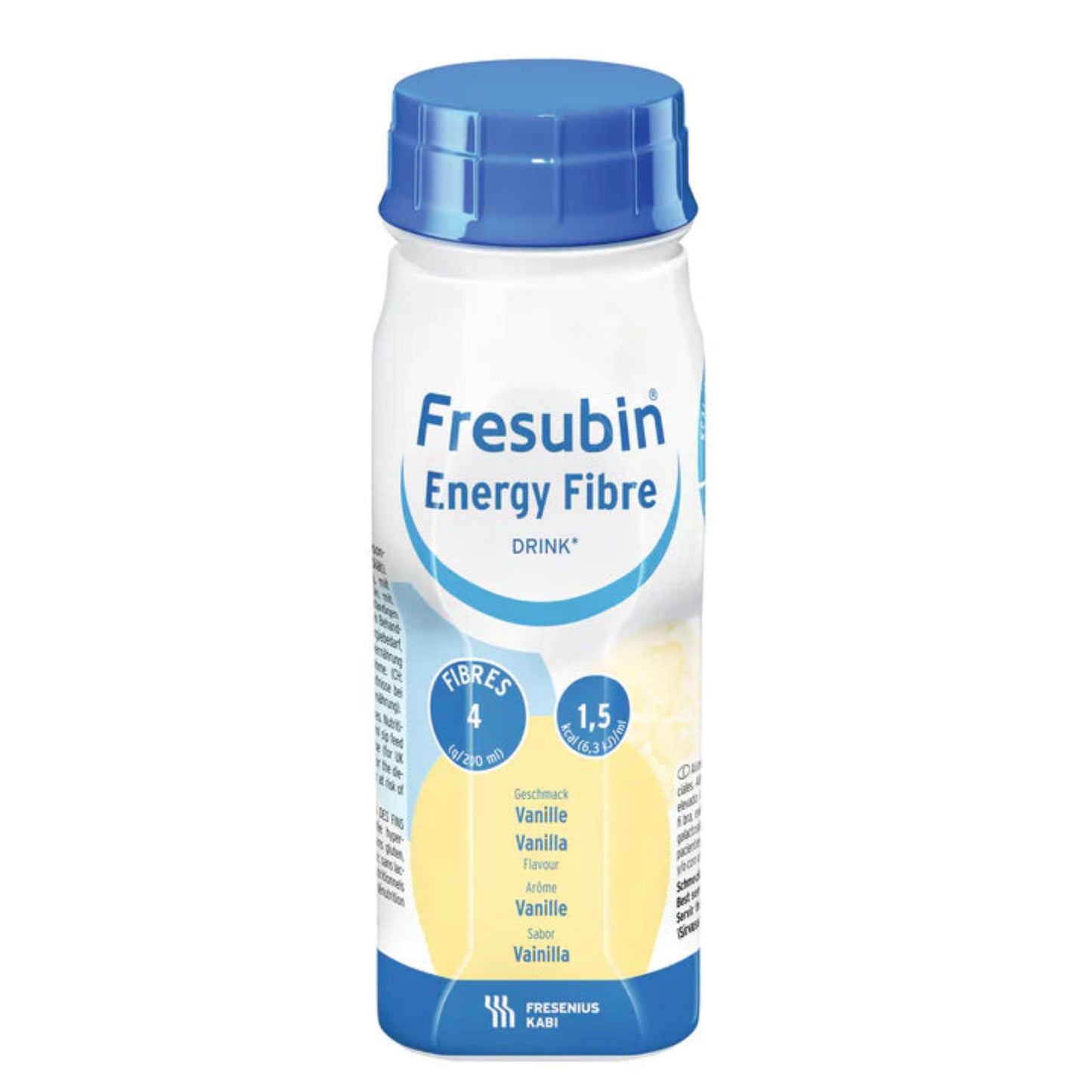 Single 200ml bottle of Fresubin Energy Fibre DRINK in Vanilla flavour