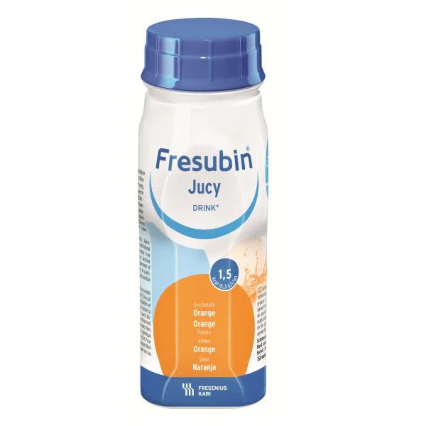 Fresubin® Jucy Drink 200ml – Orange Flavor, a refreshing fruity alternative to milky supplements, designed for malnutrition and energy support.