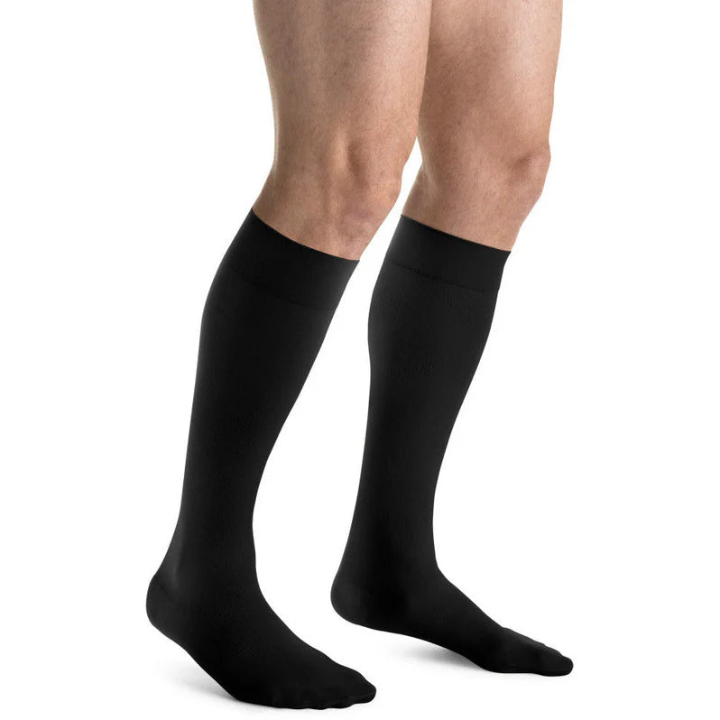 JOBST for Men Knee High Black 15-20mmHg Closed Toe compression socks for improved circulation