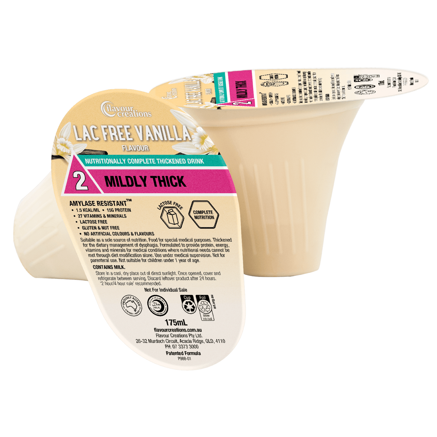 Lactose Free Nutritionally Complete Vanilla Flavoured 175ml (24) Level 3