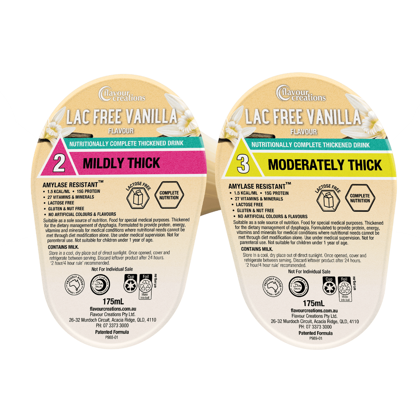 Lactose Free Nutritionally Complete Vanilla Flavoured 175ml (24) Thickness Level 2
