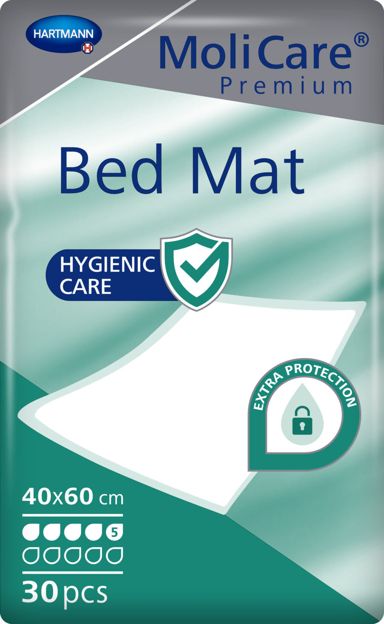 MoliCare Premium Bed Mat 5 Drop: Absorbency: 971ml, 60x90cm (30pkt)