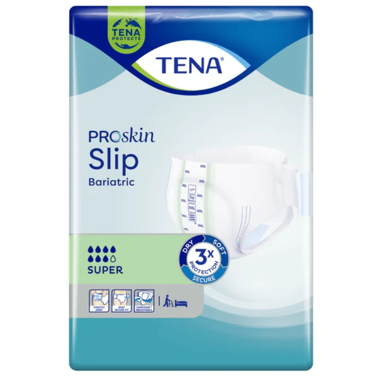TENA ProSkin Slip Bariatric Size Super 2XL - 2650ml, 163-178cm (32pkt)