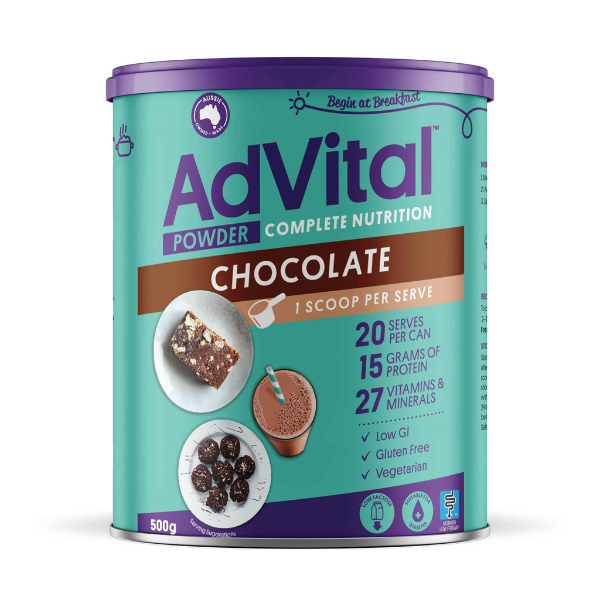 AdVital Nutritionally Complete Powder 500g Chocolate