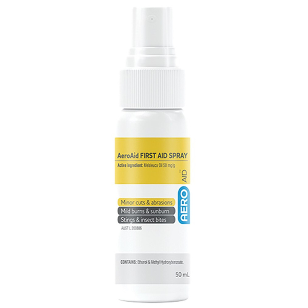 AeroAid Antiseptic Spray 50ml: Fast-acting antiseptic spray for minor wounds and cuts.