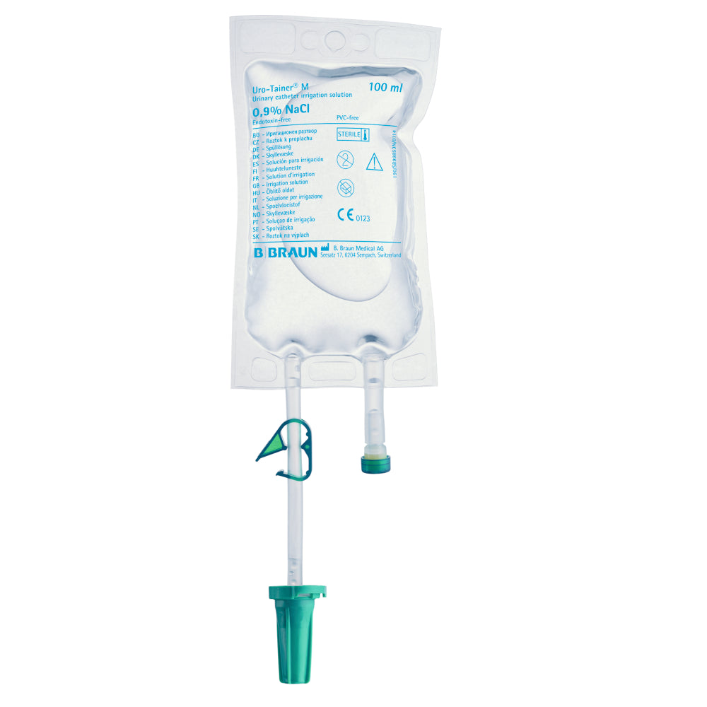 Uro-tainer Sodium Chloride 0.9% 100mL Size Pack of 10