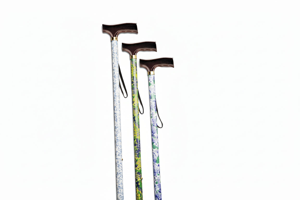 CareQuip Adjustable Walking Stick Patterned Stem