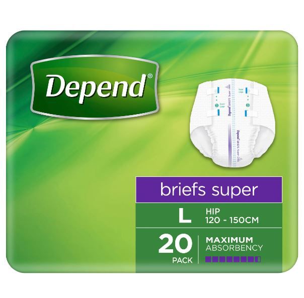 Depend Briefs Super Size Large: Hip: 120-150cm