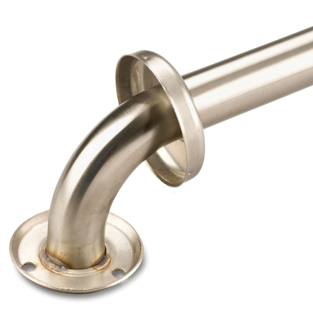 CareQuip Bath/Shower Rail - 32mm Stainless Steel (with Concealed Flanges)