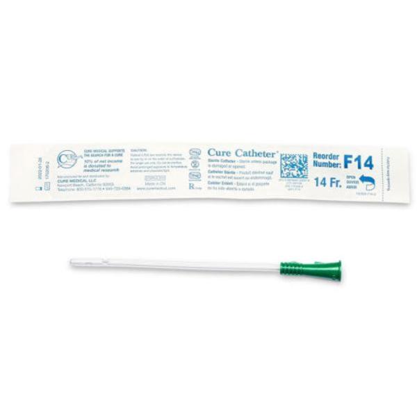 Cure Catheter Uncoated Straight Tip Female Sterile 15cm Size F8: CH/FR08 (Diameter:2.7mm) (30pkt)