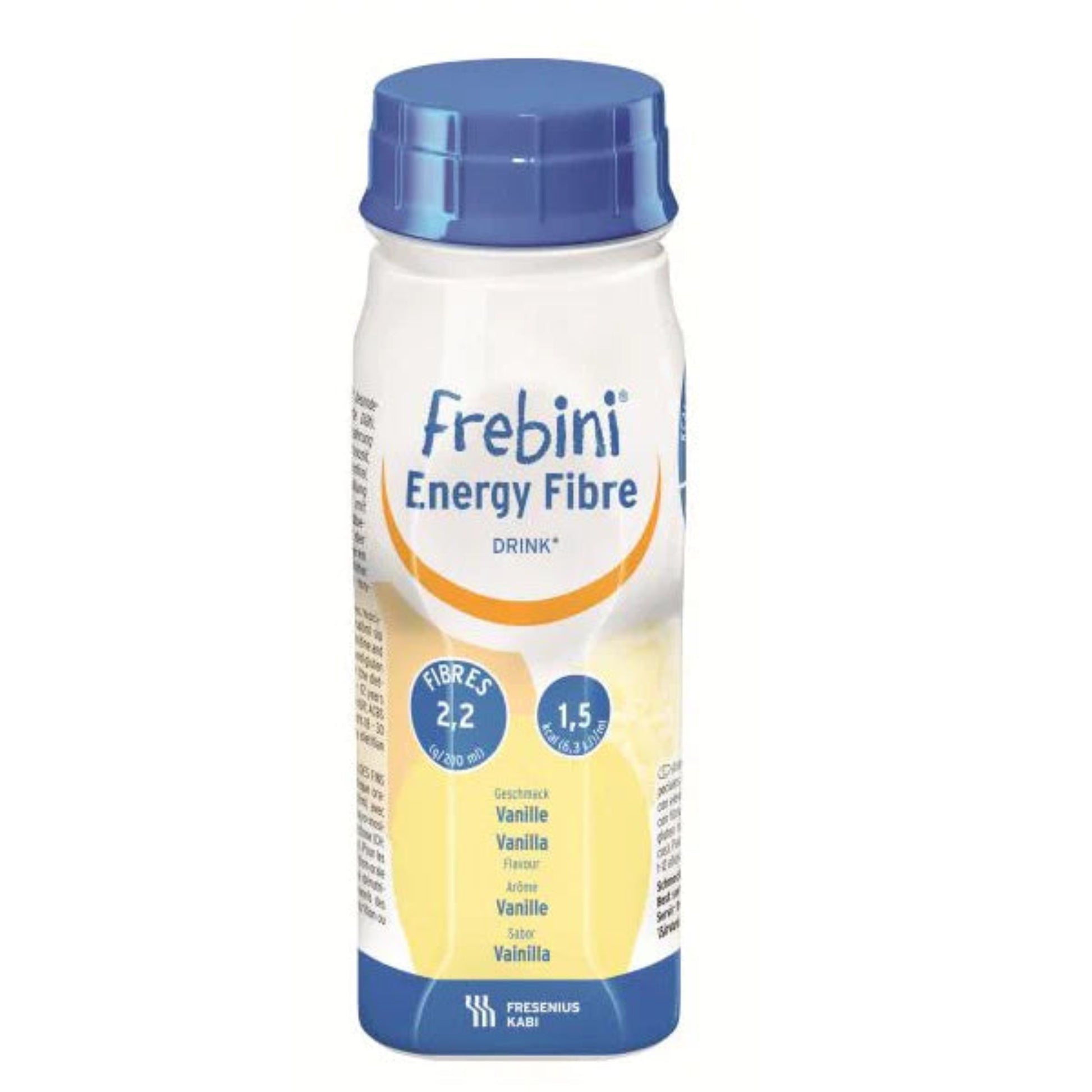 Single 200ml bottle of Frebini Energy Fibre Drink in Vanilla flavour