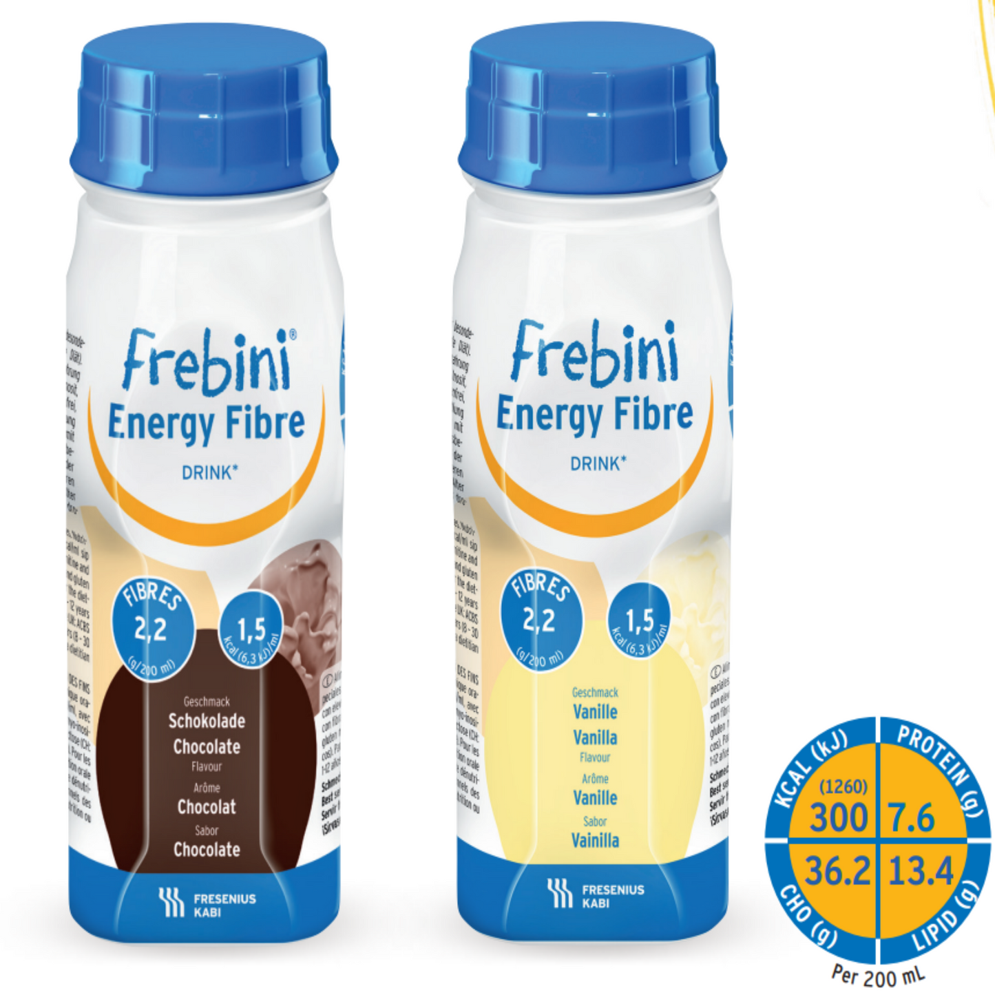 Frebini Energy Fibre nutritional supplement for kids, available in Chocolate and Vanilla