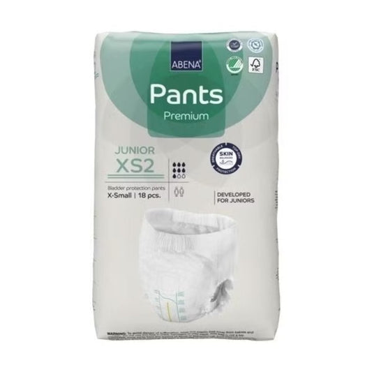 Abena Pants Junior XS2 (1500ml) 50-75cm Packaging Size Each - 18pkt