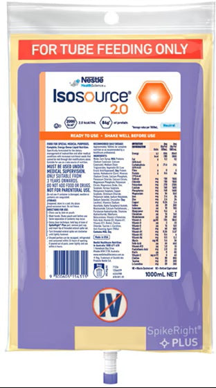 Isosource 2.0 1000mL Soft Pack - Box of 6