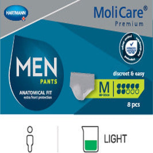 MoliCare Premium Men Pants 7 Drop Size Medium - 1445ml, 80 - 120cm (8pkt)