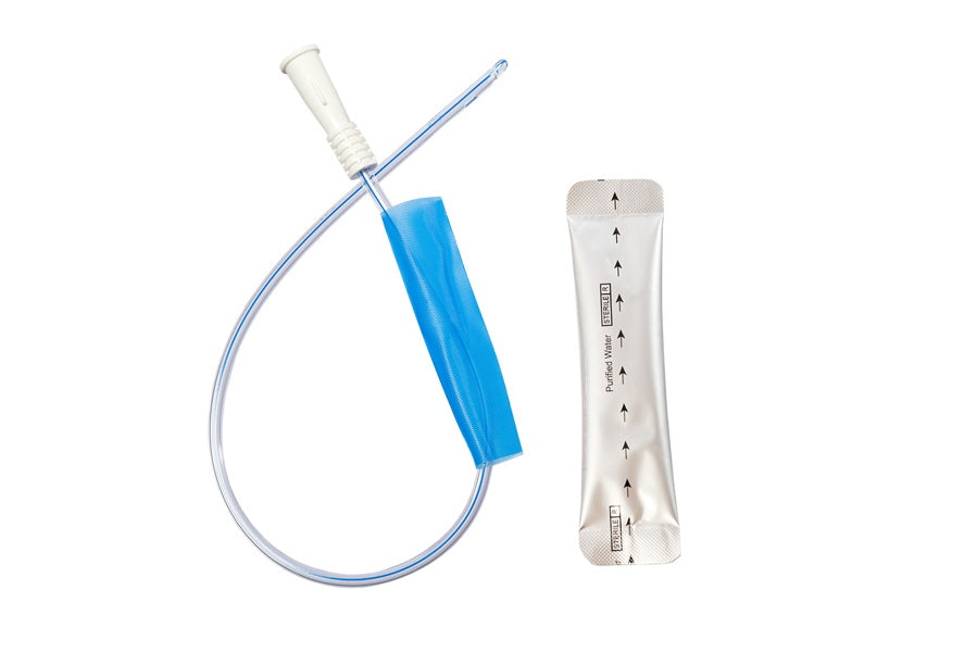 MDevices Hydrophilic Nelaton Catheter with Water Sachet, Male - Coude Tip