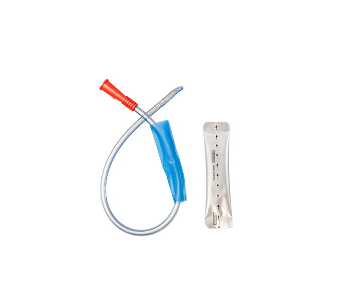 MDevices Hydrophilic Nelaton Catheter with Water Sachet, Male - Coude Tip