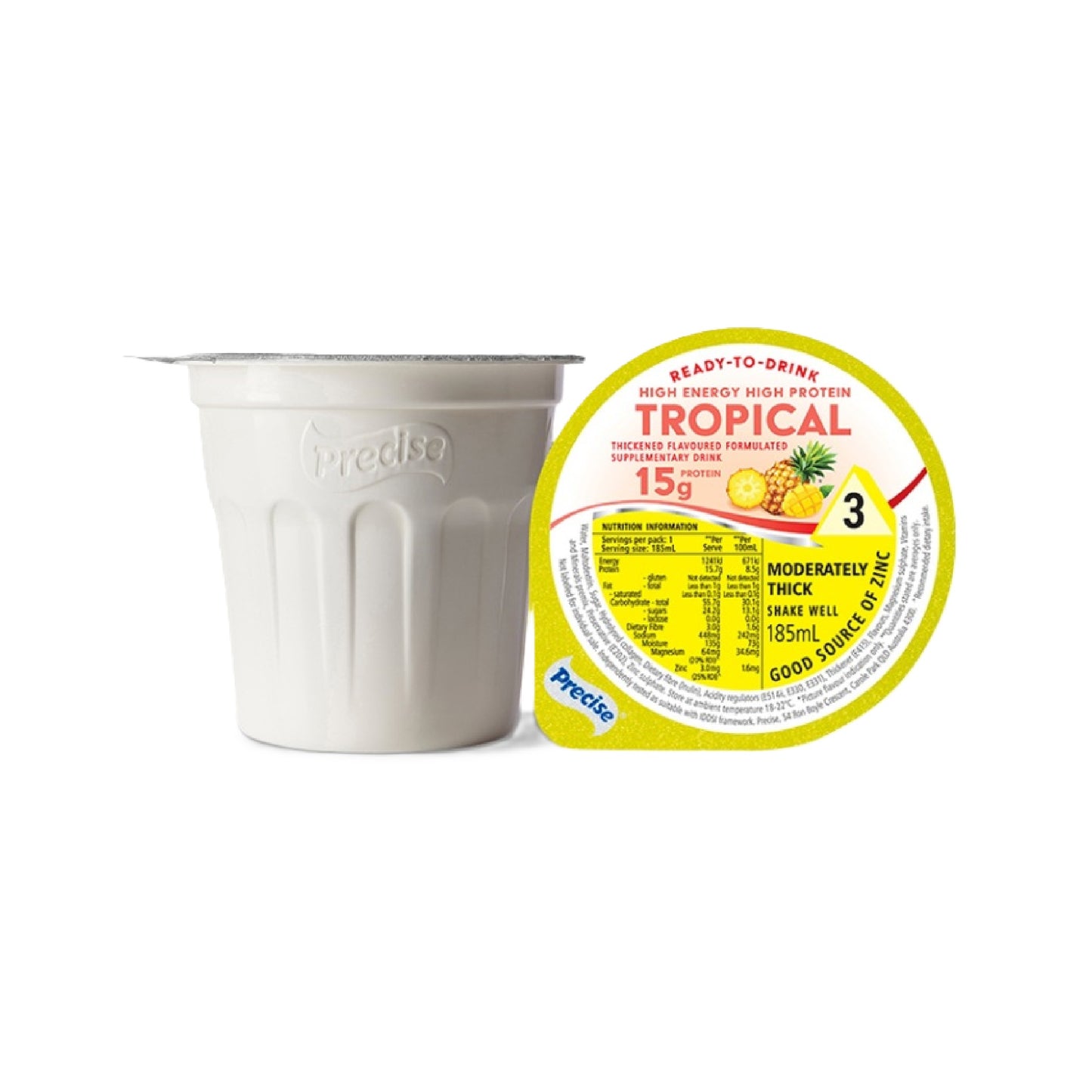 Precise Ready to Drink High Energy High Protein Tropical Level 3 185mL (Tray of 12)