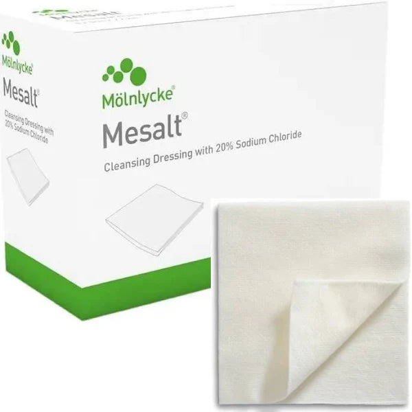 Mesalt Sodium Chloride Dressing (Box of 30) – Trugrade Medical Supplies Mesalt Sodium Chloride Dressing (Box of 30) – Trugrade Medical Supplies