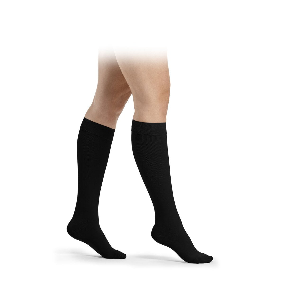 Sigvaris Cotton Class 2 Calf Closed Toe - Black