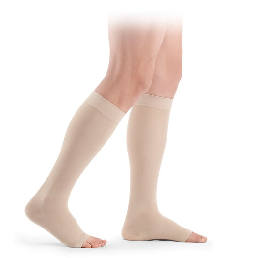 Sigvaris Cotton Class 1 Calf Open Toe Nature/Beige