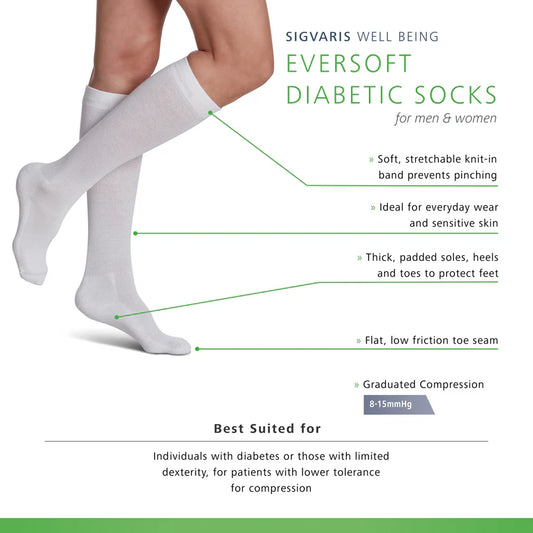 SIGVARIS EverSoft Diabetic Socks 8-15mmHg
