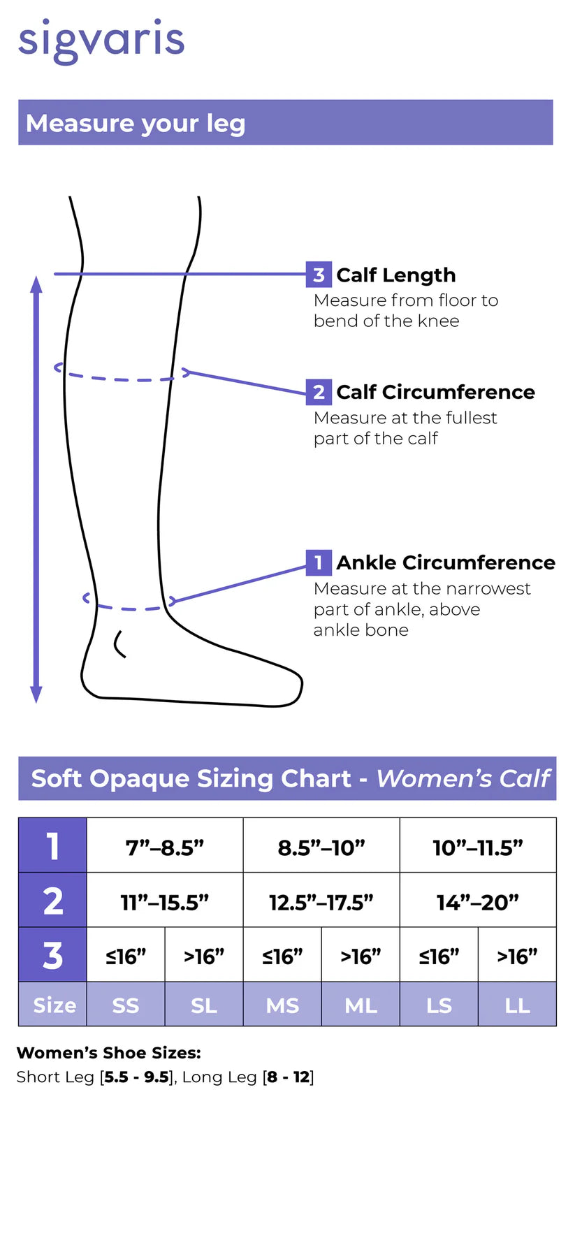 SIGVARIS Soft Opaque Women Calf Class II 20-30 mmHG