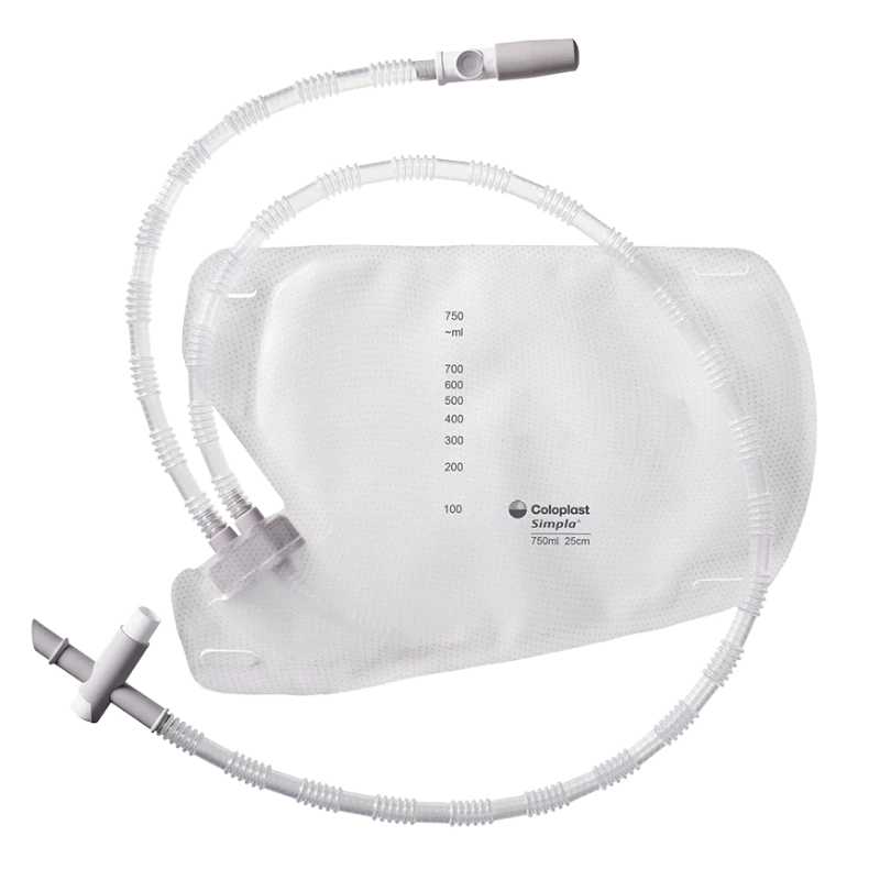 Simpla Plus Syphon Leg Bag 750ml with T-Tap and 25cm Tube Packaging Size Pack of 10