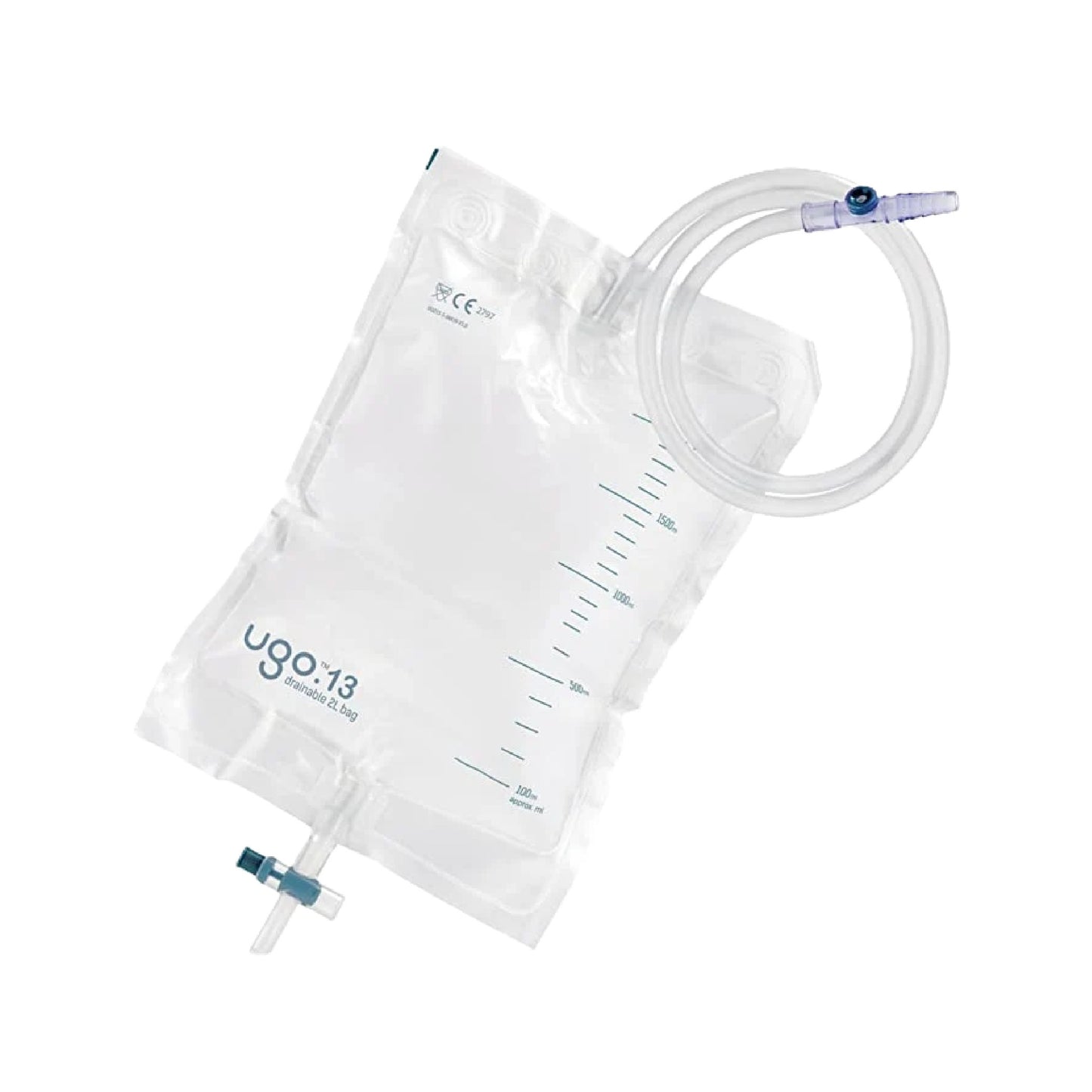 Ugo Drainage Bag 2000ml 90cm Tube T-Tap (Box of 10)