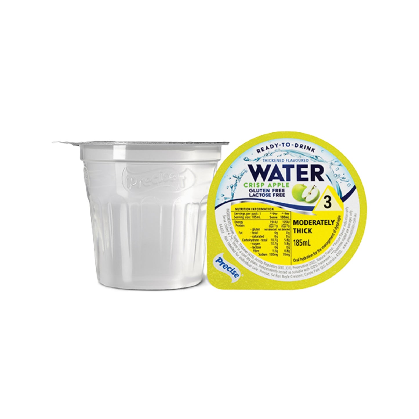 Precise Ready to Drink Water Crisp Apple Level 3 185mL (Tray of 12)