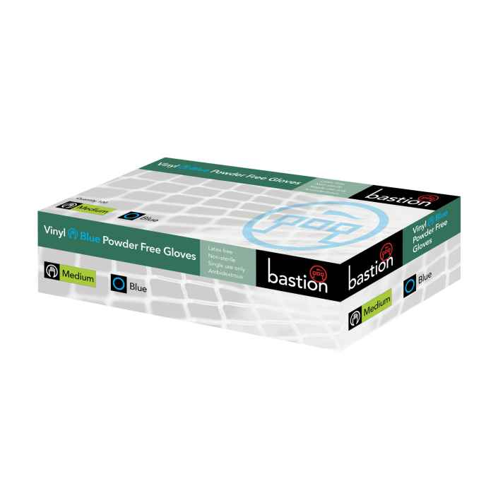 Bastion Vinyl Blue- Powder Free Gloves