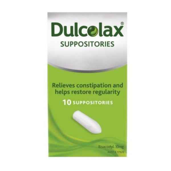 Dulcolax (Bisacodyl) Suppositories 10mg - Box/10