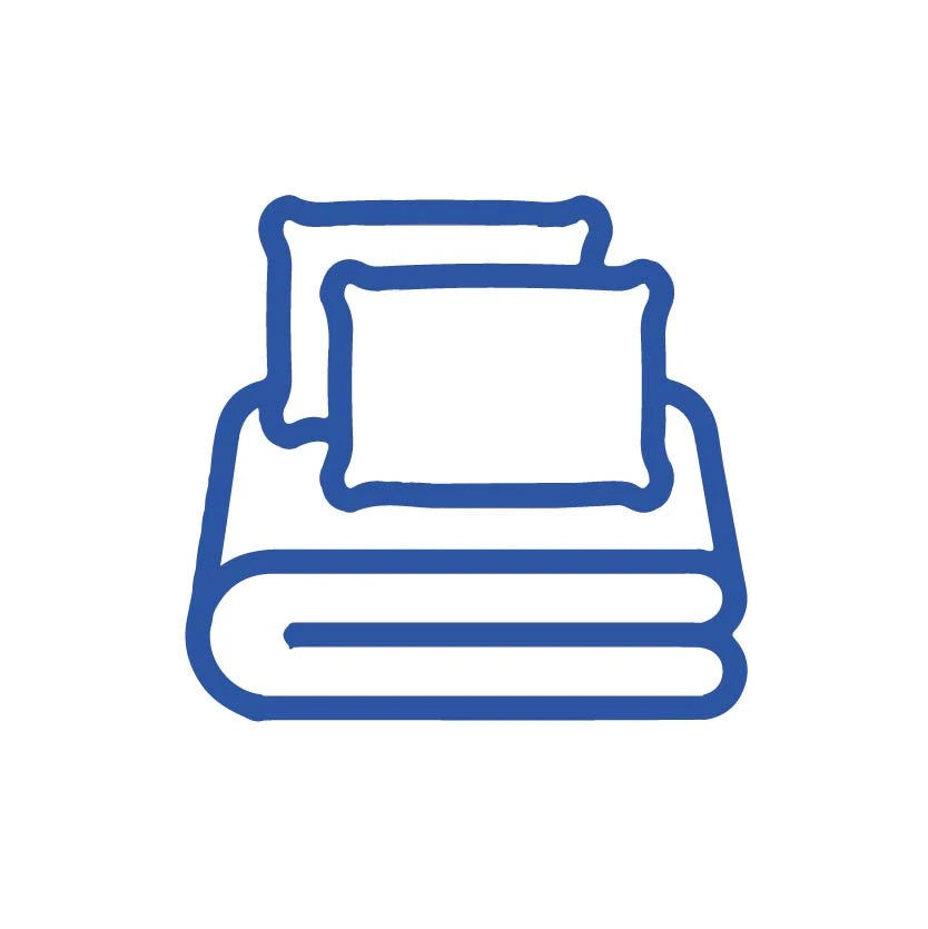 an illustration of a mattress protector and medical pillows for protective bedding and clothing
