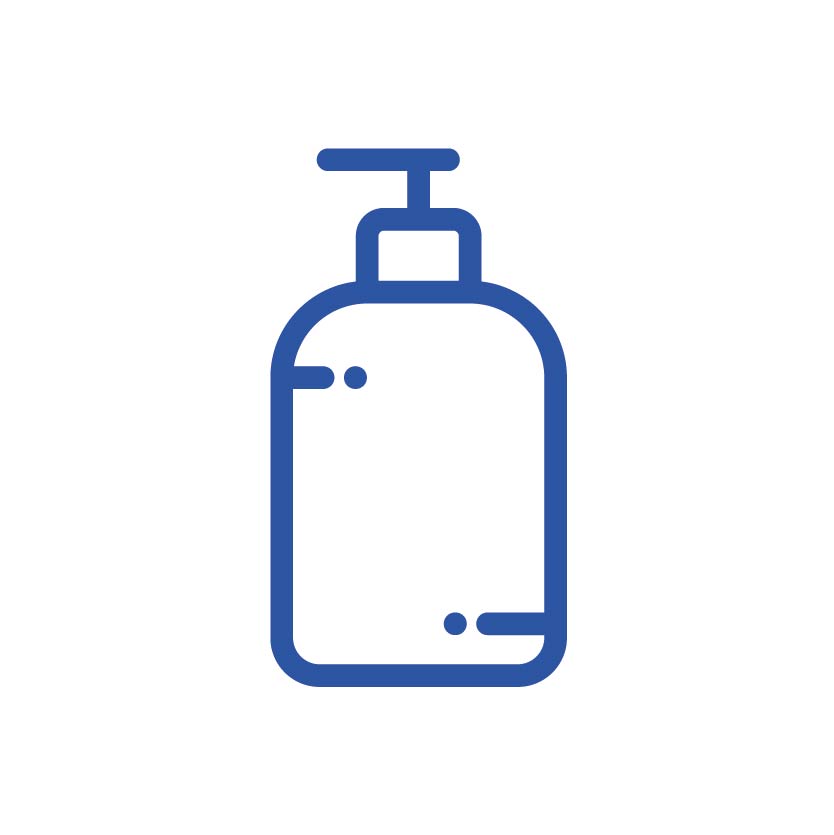 an illustration of a shampoo bottle for personal care in the wipes and skin cleansing products