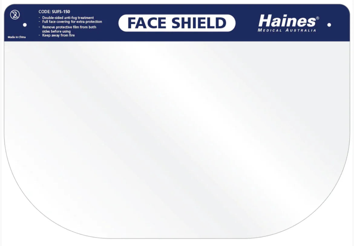 Haines Single Use Face Shield - Pack of 10