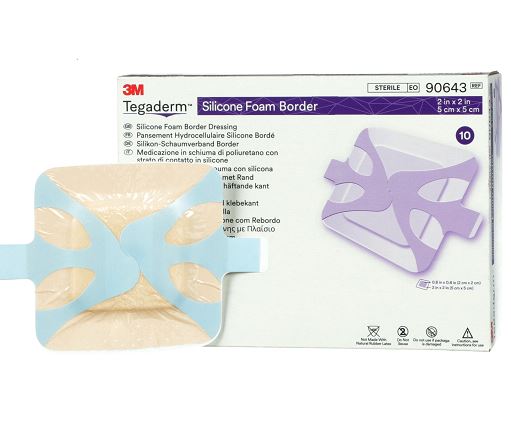 Tegaderm Silicone Foam Border  10cm x 10cm - Box/10
