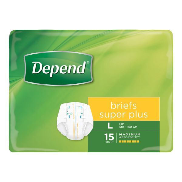 Depend Briefs Super Plus Size Medium - 3520ml 80-120cm (15pkt)