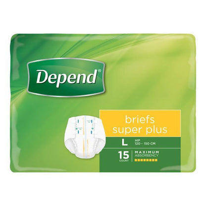 Depend Briefs Super Plus Size Medium - 3520ml 80-120cm (15pkt)