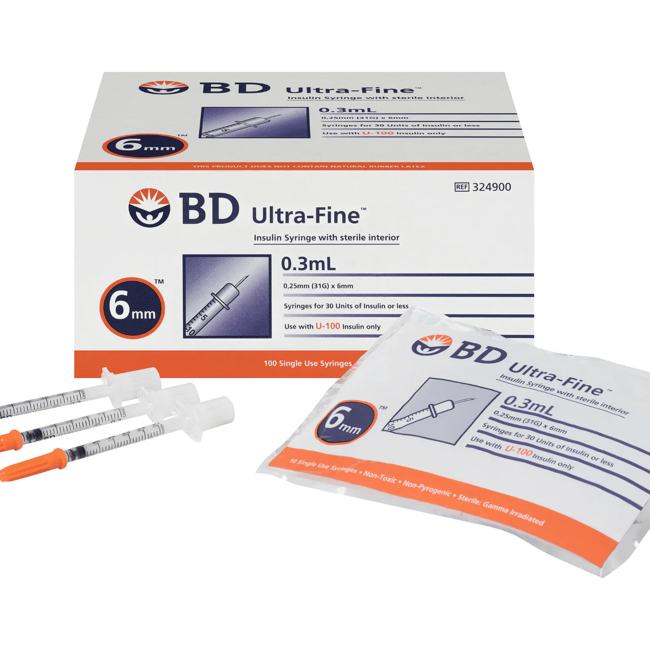 BD Ultra-Fine II Insulin Syringe with Needle