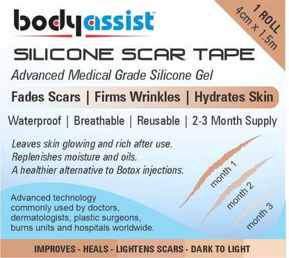 Bodyassist Silicone Scar Tape (4cm x 1.5m)