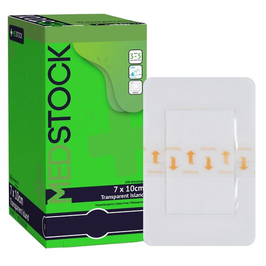 Medstock Transparent Island Dressing 7cm x 10cm  - Box/100