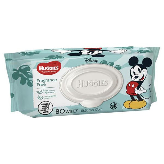 Huggies Fragrance Free Wipes Refill - 4 x 80 pkt Title Default Title