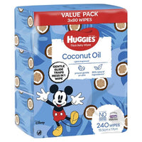 Huggies Coconut Wipes (Carton of 2 x 240pk)