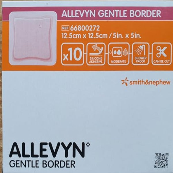 ALLEVYN Gentle Border Foam Dressing  12.5cm x 12.5 cm (10pcs)
