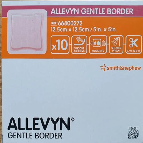 ALLEVYN Gentle Border Foam Dressing  23cm x 23.2cm (5pcs)